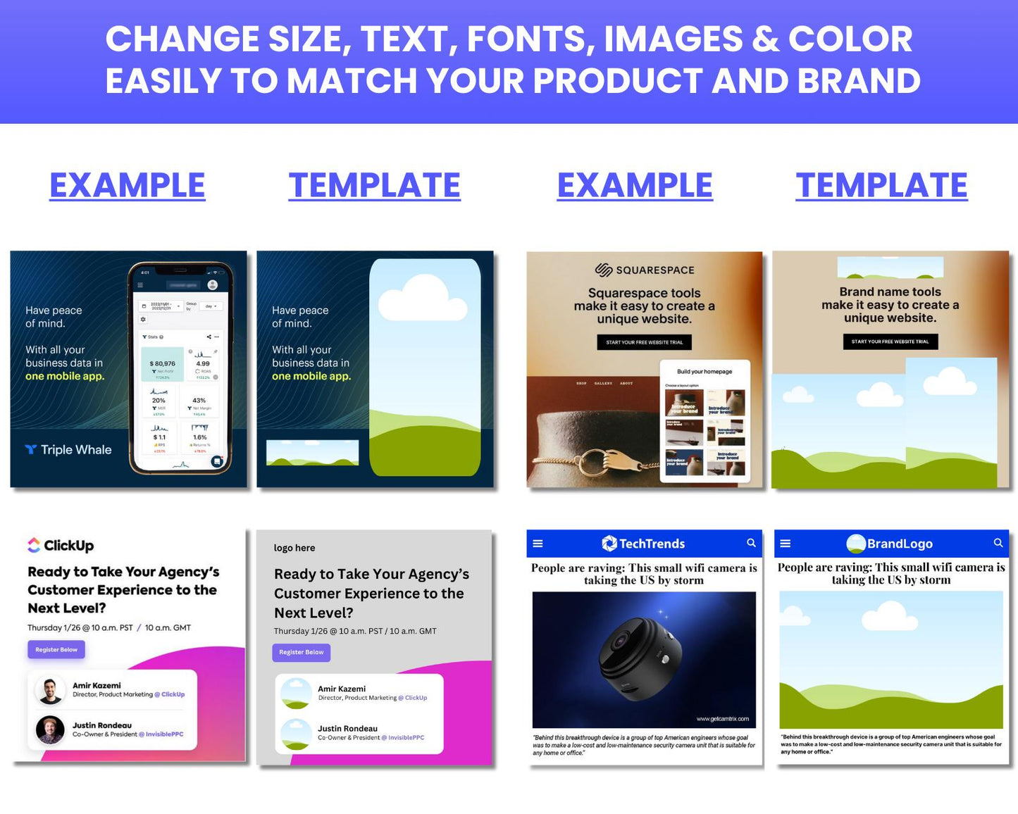 75+ Winning Static Ad Canva Templates for Tech & Apps