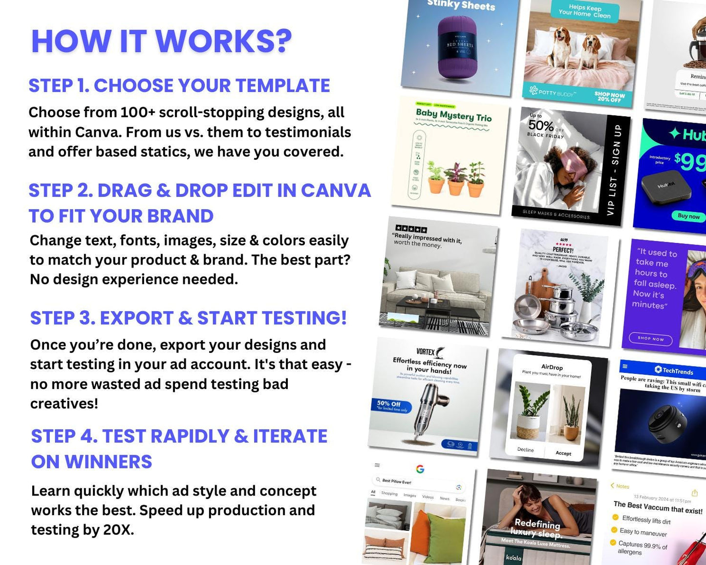 100+ Winning Static Ad Canva Templates for Home & Decor Furniture