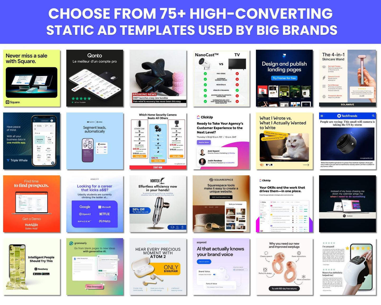 75+ Winning Static Ad Canva Templates for Tech & Apps