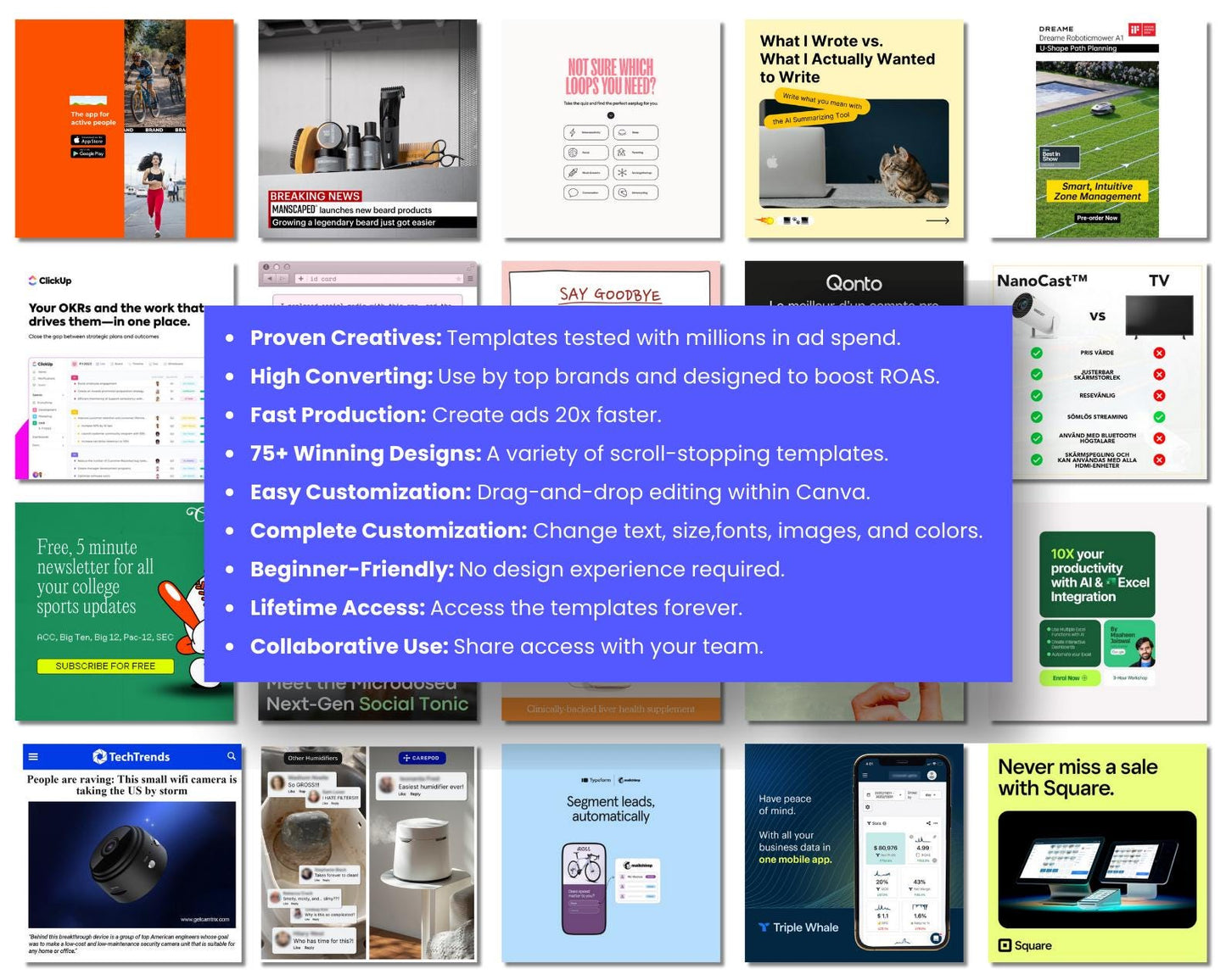 75+ Winning Static Ad Canva Templates for Tech & Apps