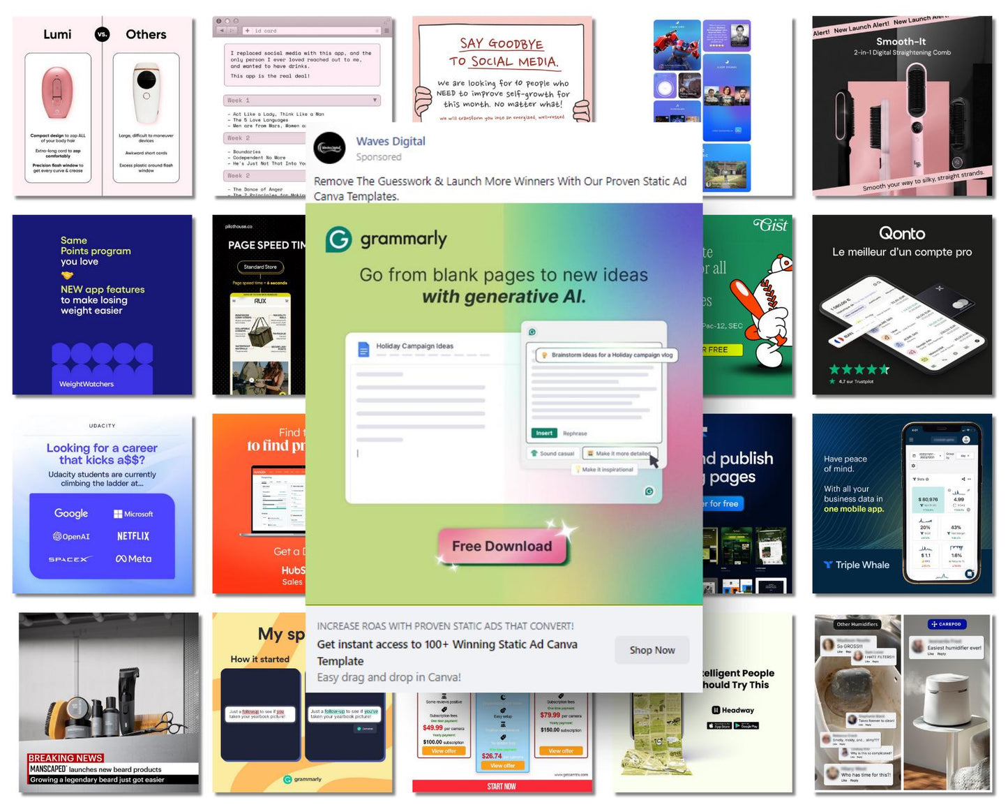 75+ Winning Static Ad Canva Templates for Tech & Apps