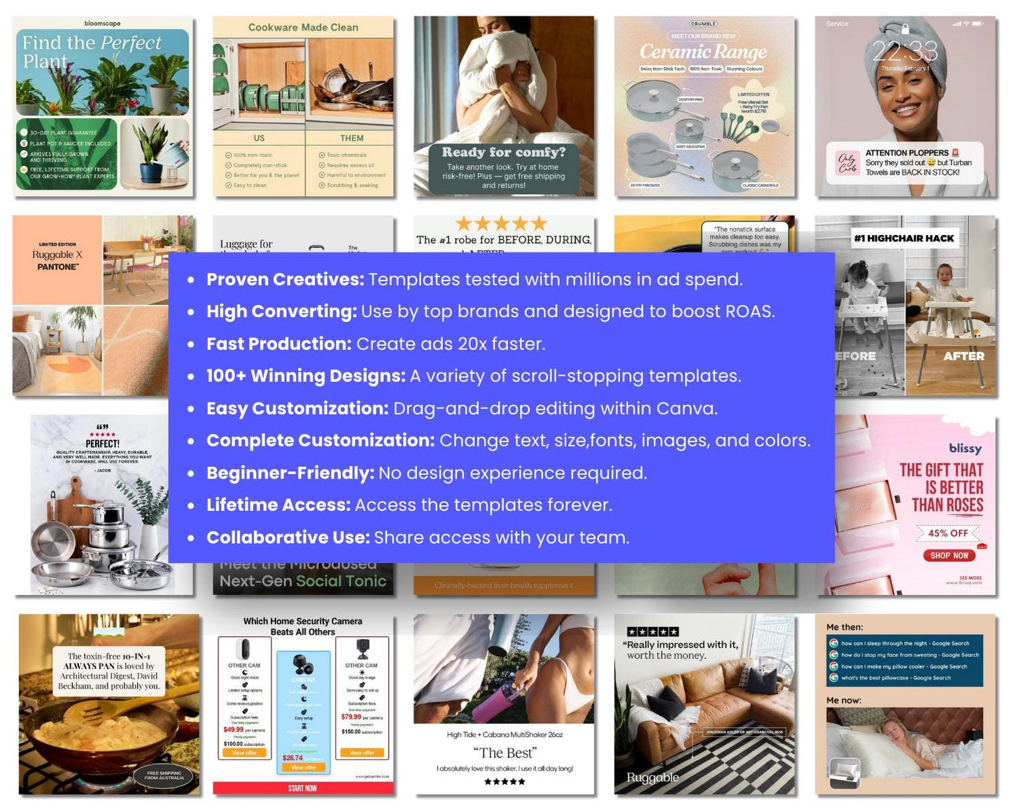 100+ Winning Static Ad Canva Templates for Home & Decor Furniture