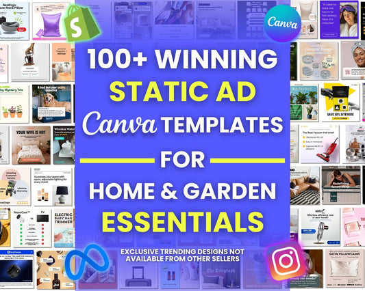 100+ Winning Static Ad Canva Templates for Home & Garden