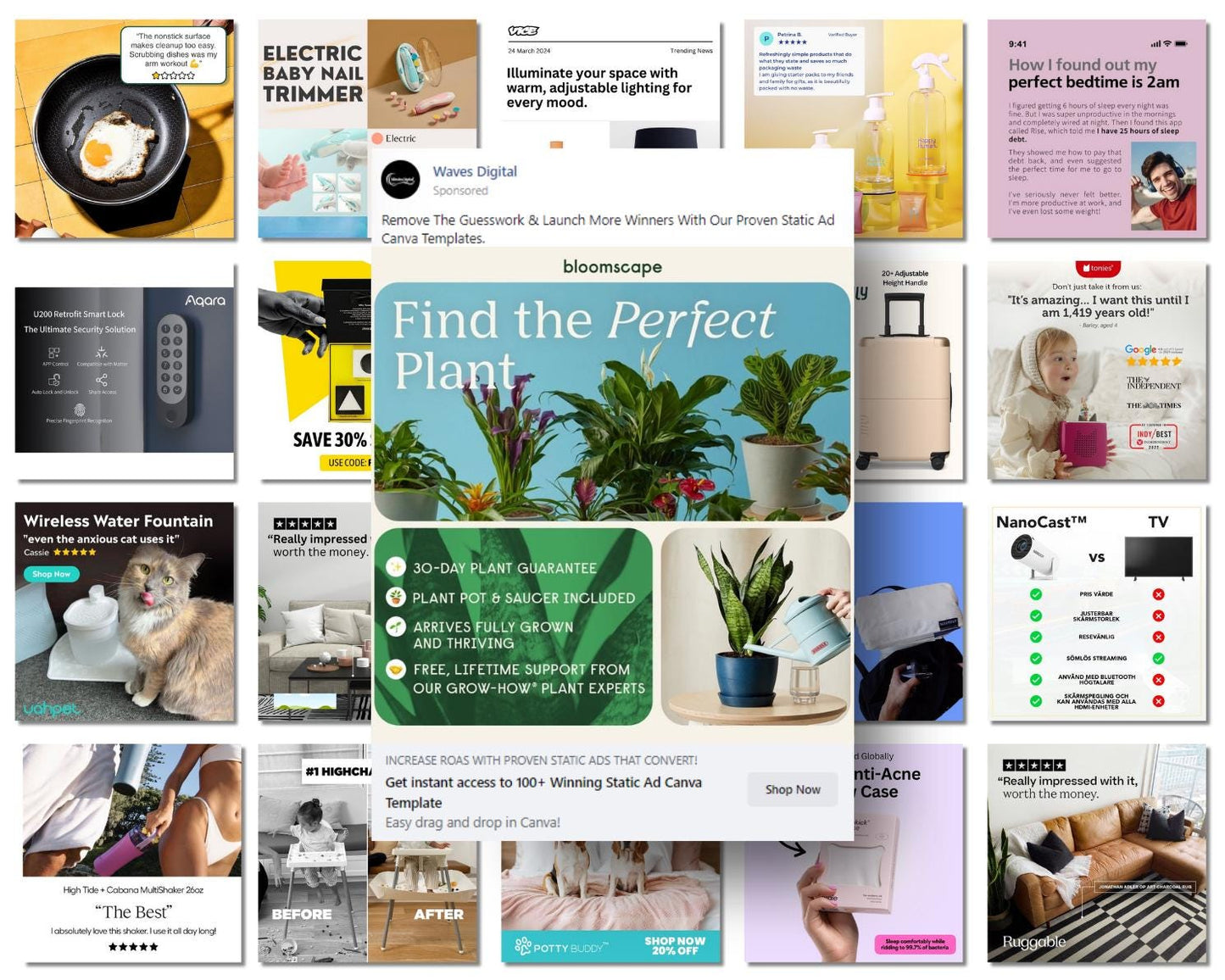 100+ Winning Static Ad Canva Templates for Home & Garden