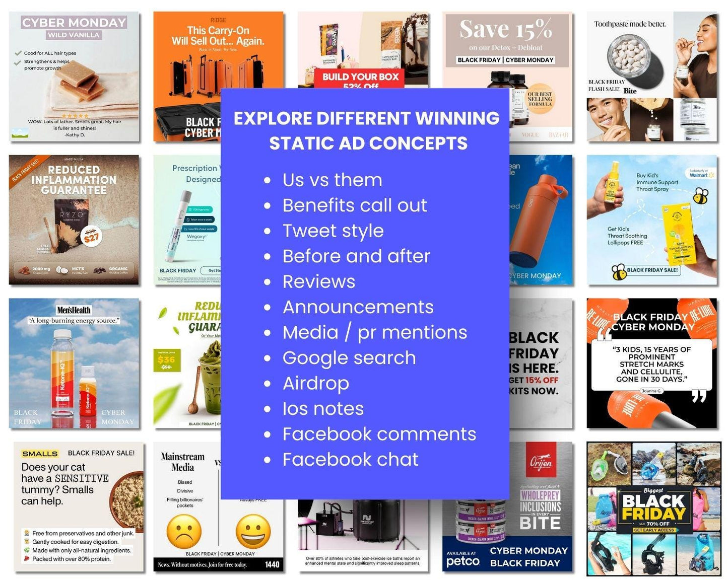 100+ BFCM Winning Static Ad Canva Templates