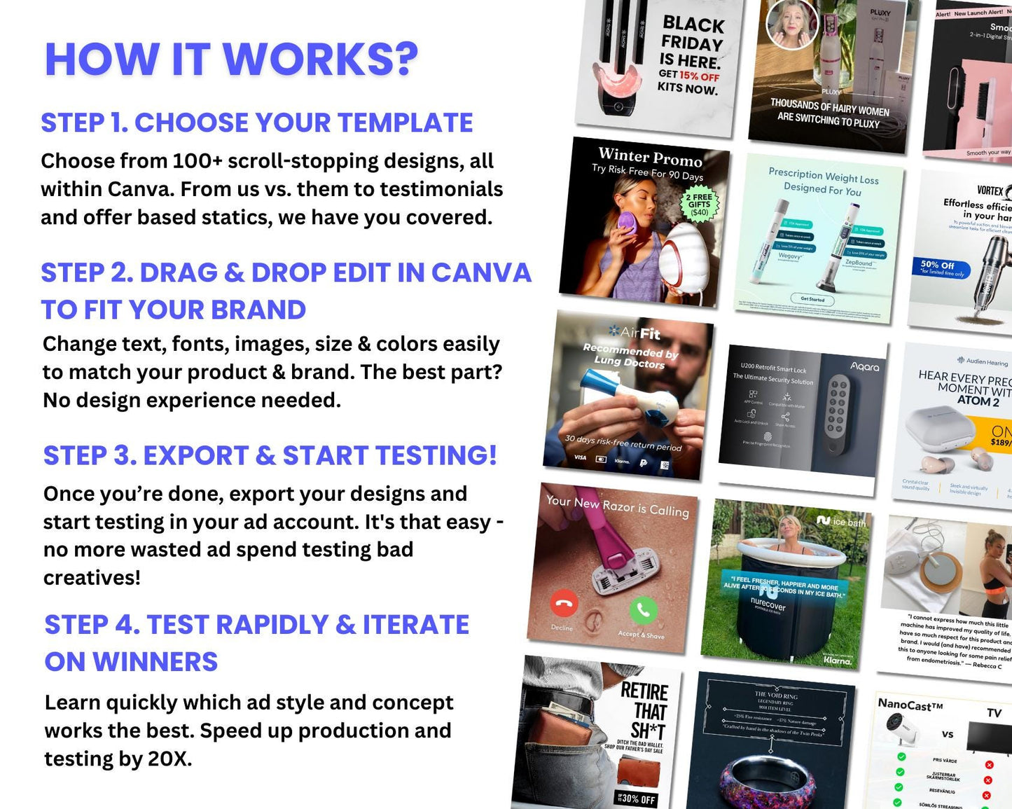 100+ Winning Static Ad Canva Templates for Electronics & Gadgets / Device