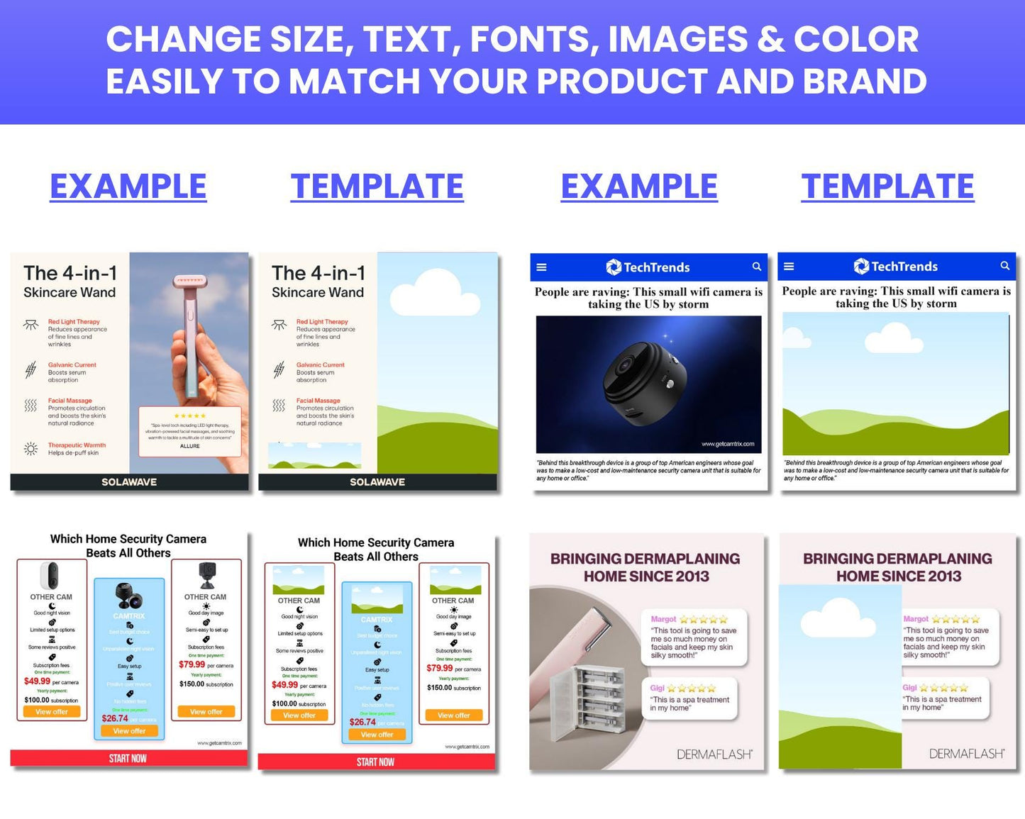 100+ Winning Static Ad Canva Templates for Electronics & Gadgets / Device