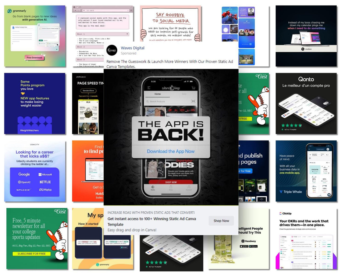100+ Winning Static Ad Canva Templates for Software / SAAS and Mobile Applications