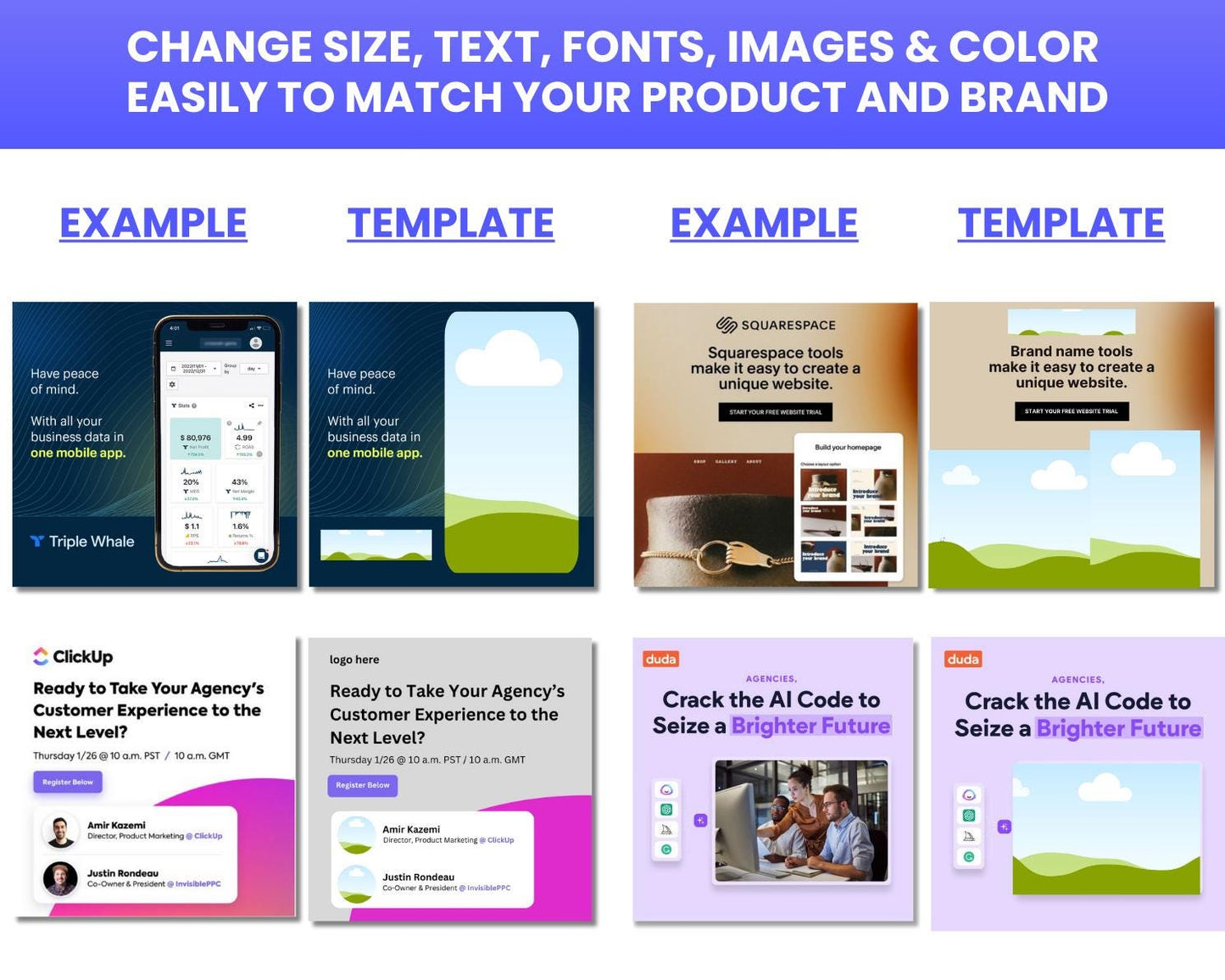 100+ Winning Static Ad Canva Templates for Software / SAAS and Mobile Applications