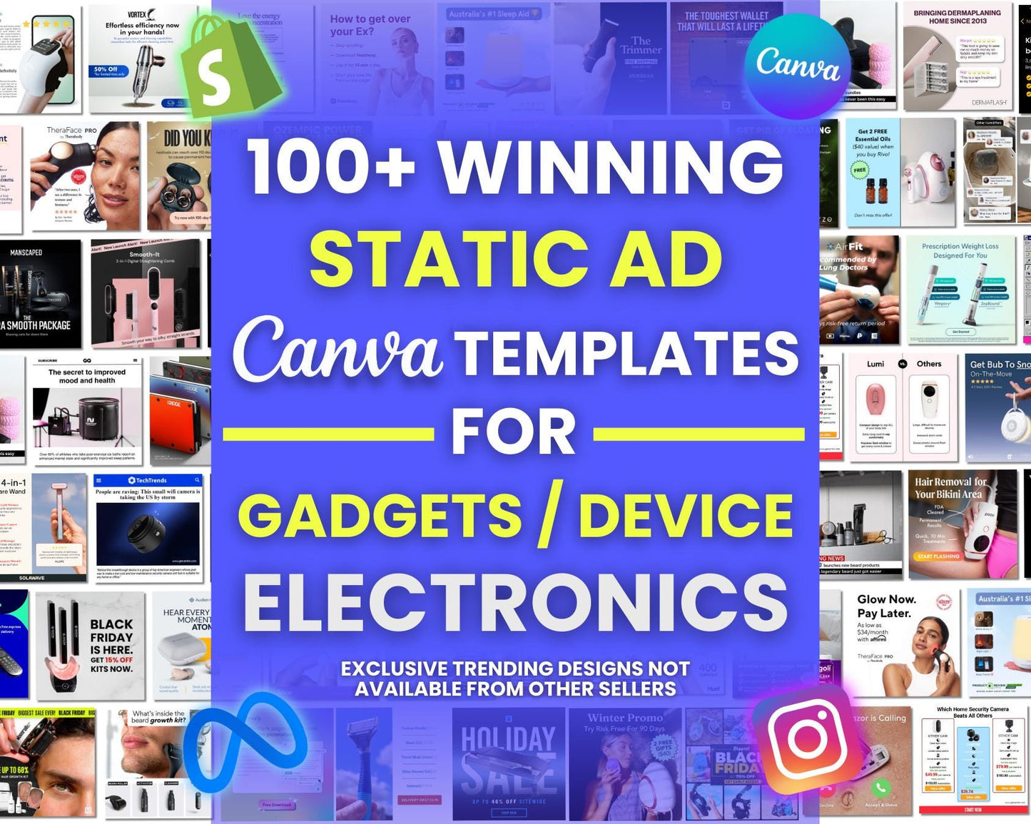 100+ Winning Static Ad Canva Templates for Electronics & Gadgets / Device