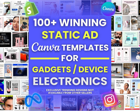 100+ Winning Static Ad Canva Templates for Electronics & Gadgets / Device