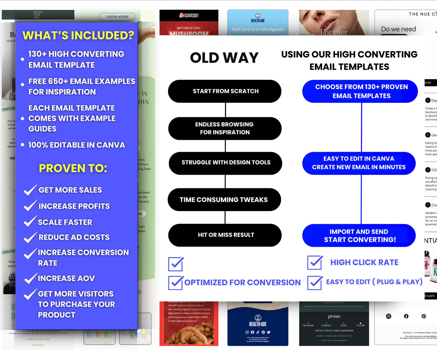 130+ Canva Email Templates for Health & Beauty Supplements