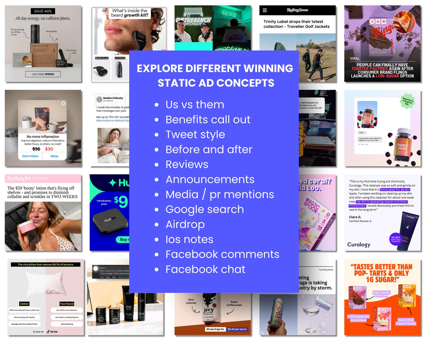 1000+ PLR Winning Static Ads Canva Template for All Niches