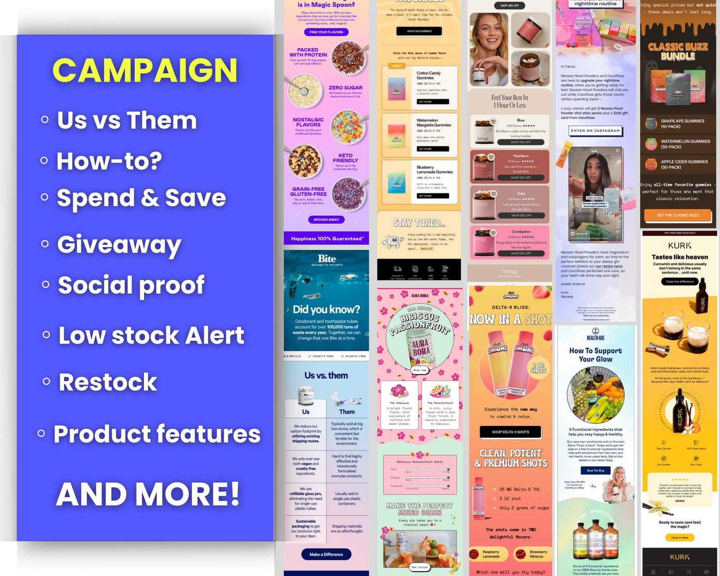 130+ Canva Email Templates for Health & Beauty Supplements