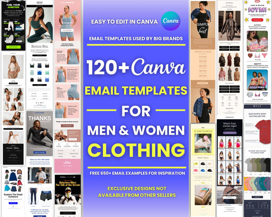 120+ Canva Email Templates for Men & Women Clothing Fashion Brand