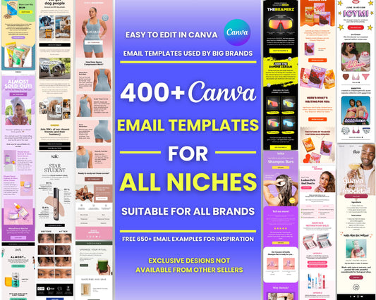 400+ Canva Email Templates for All Niches