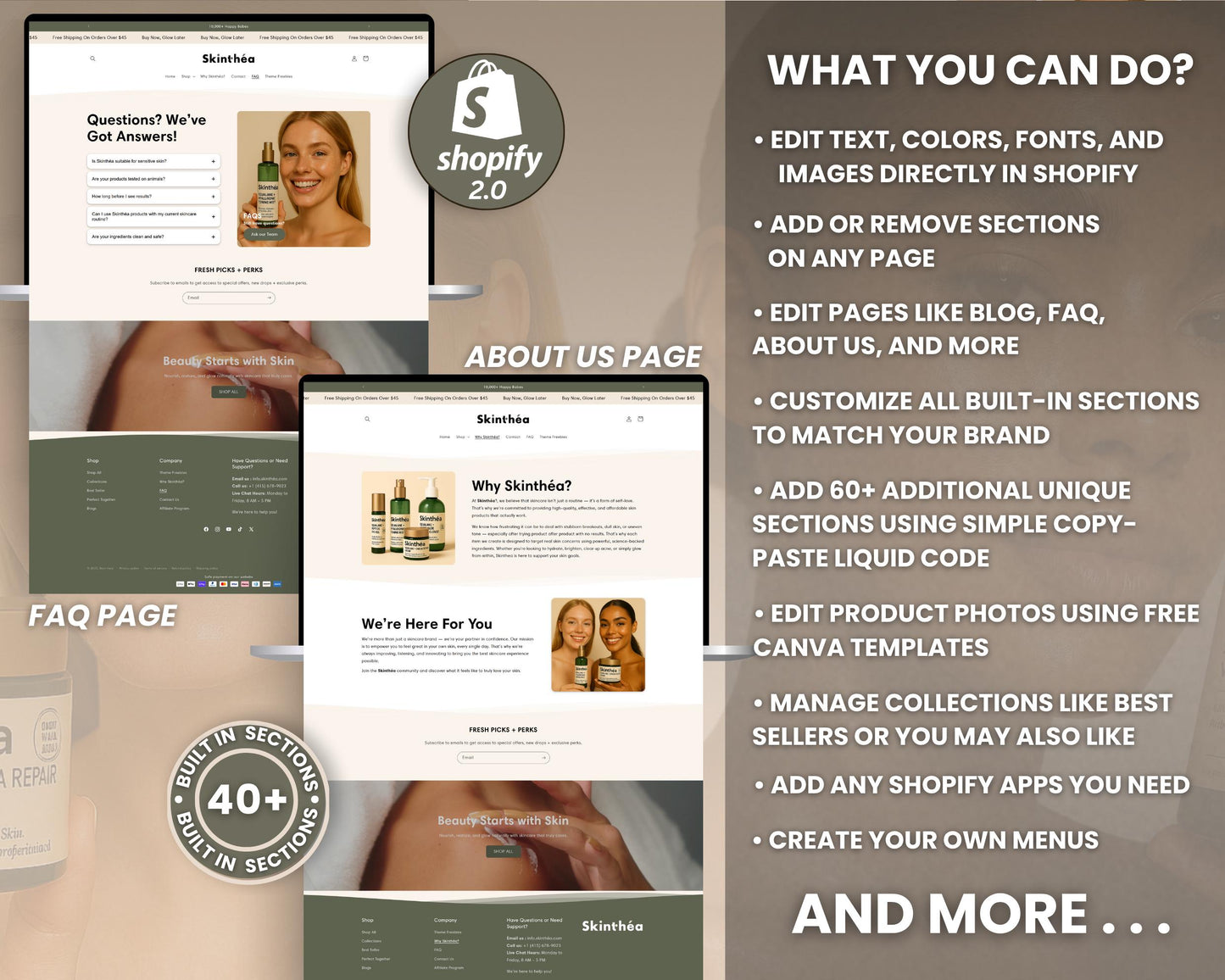 Skincare Shopify Theme 2.0 (Skinthéa)