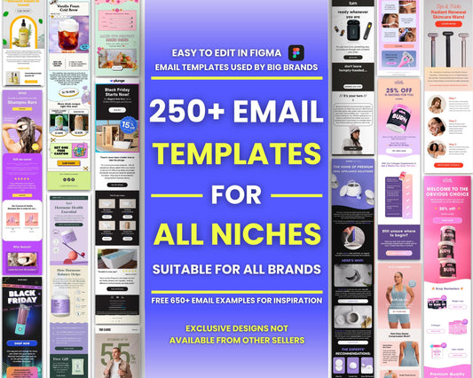 250+ Figma Email Templates for All Niches