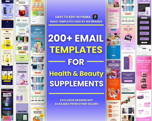 200+ Figma Email Templates for Health & Beauty Supplements
