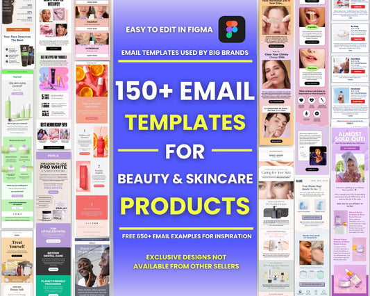 150+ Figma Email Templates for Beauty & Skincare Products