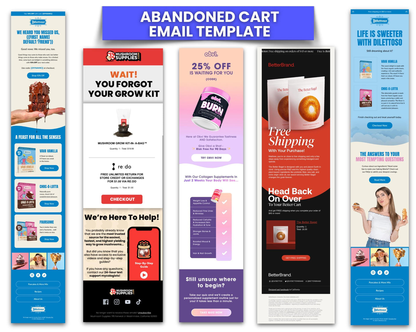 550+ PLR Figma Email Templates for All Niches Ecommerce Brand