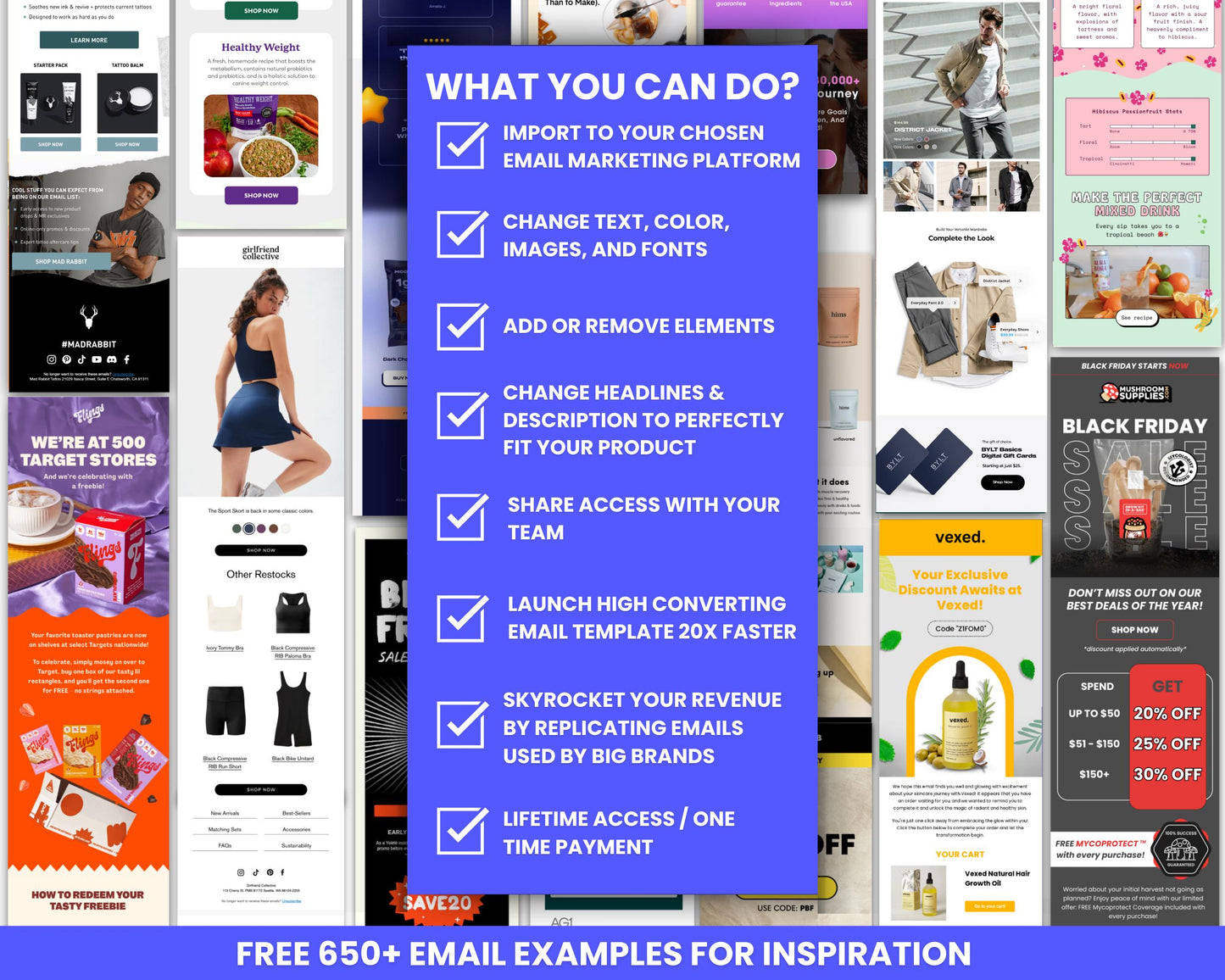 550+ PLR Figma Email Templates for All Niches Ecommerce Brand