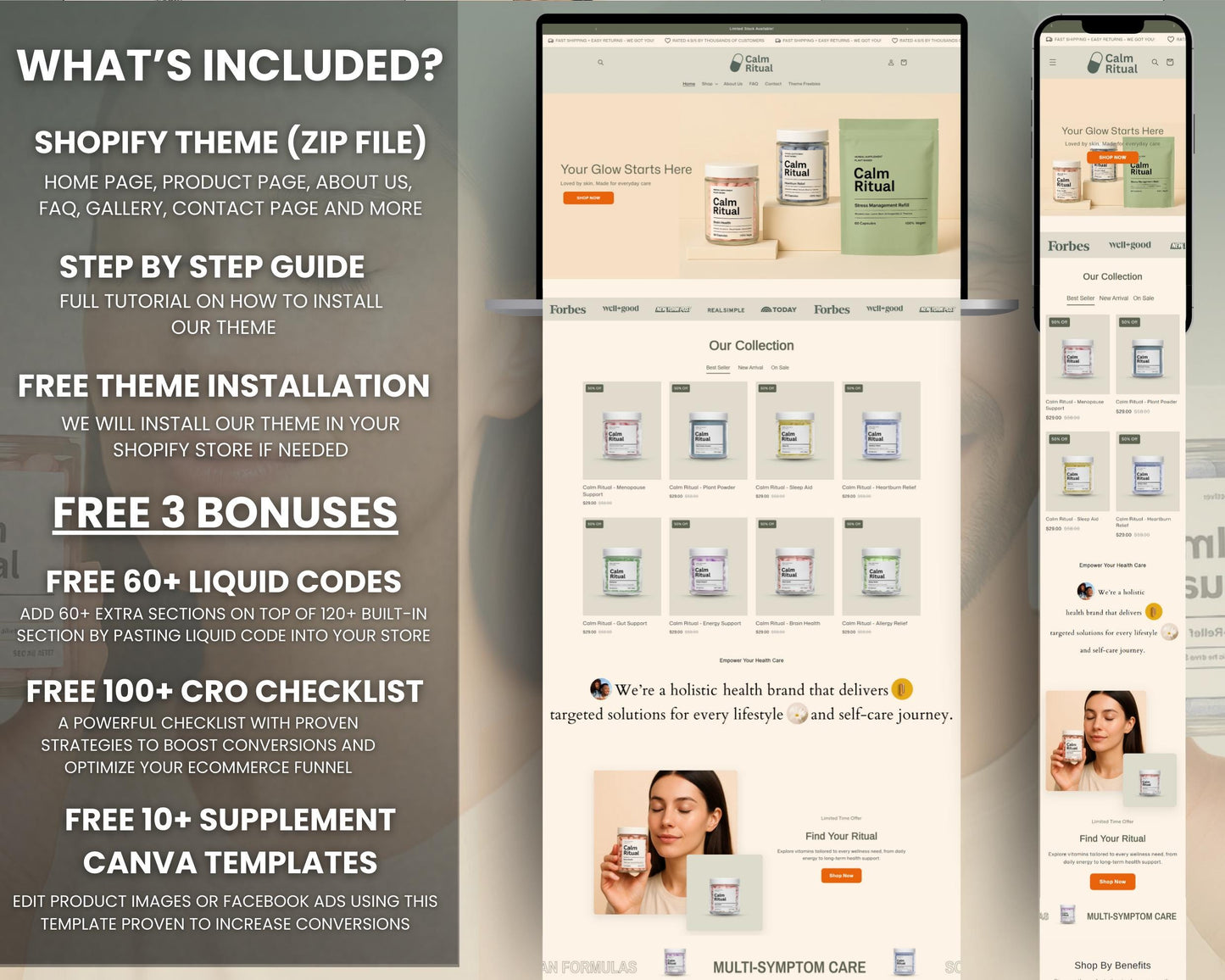 Health & Beauty Supplement Shopify 2.0 (Calm Ritual)