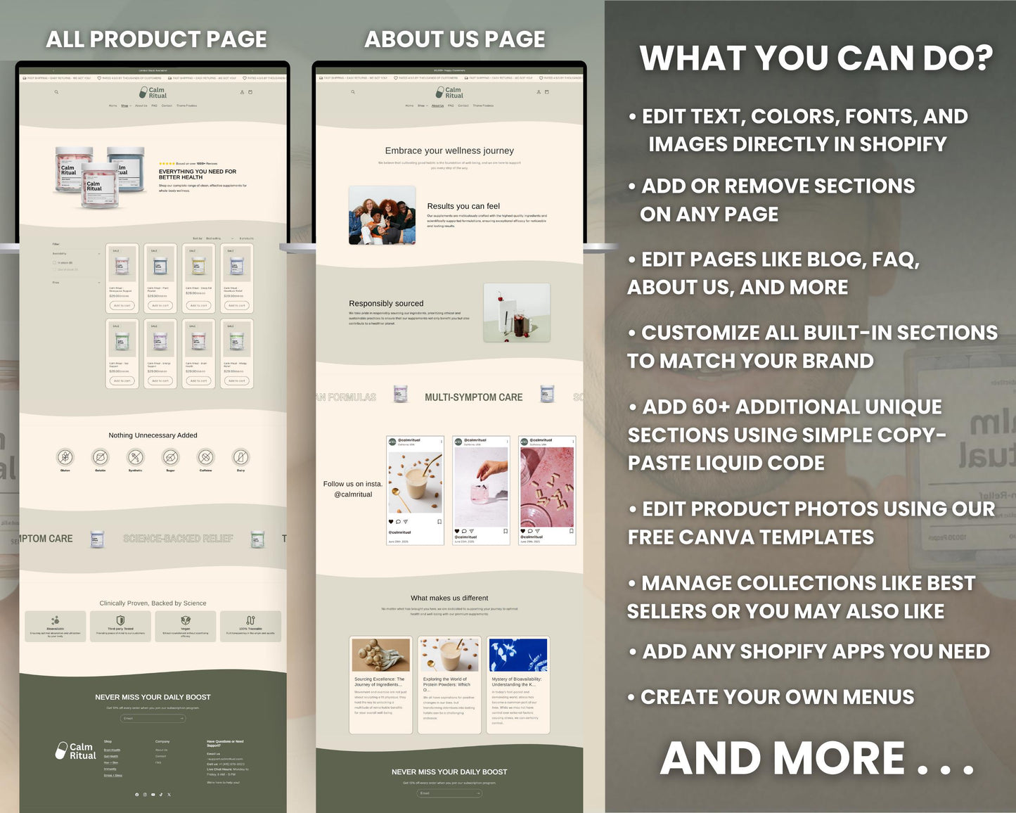 Health & Beauty Supplement Shopify 2.0 (Calm Ritual)