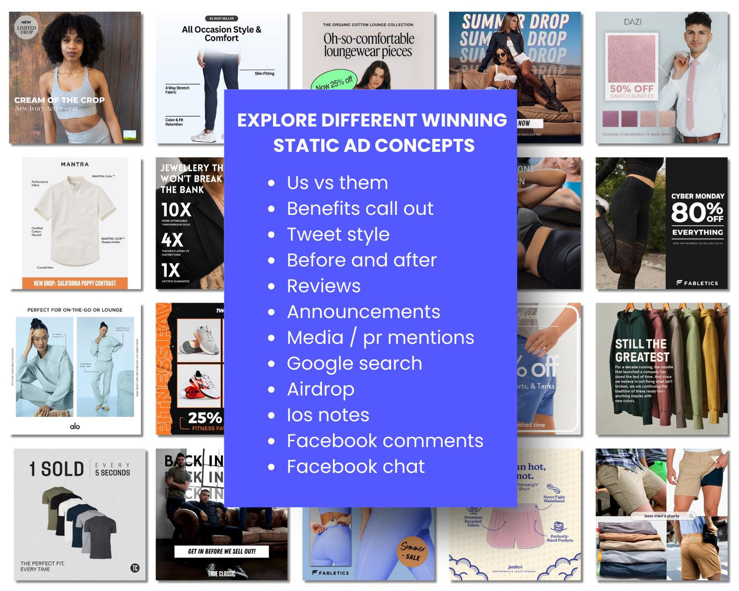 135+ Winning Static Ad Canva Templates for Men & Women Clothing & Fashion Brands