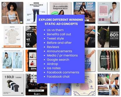135+ Winning Static Ad Canva Templates for Men & Women Clothing & Fashion Brands