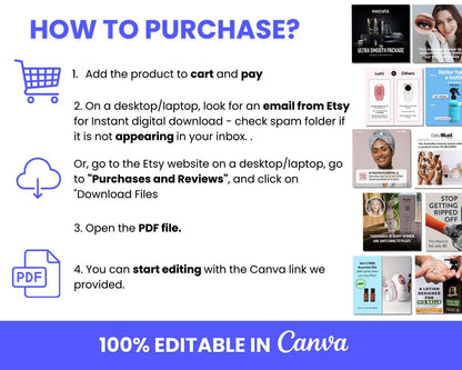 65+ Winning Static Ad Canva Templates for Hair Product Facebook Ad