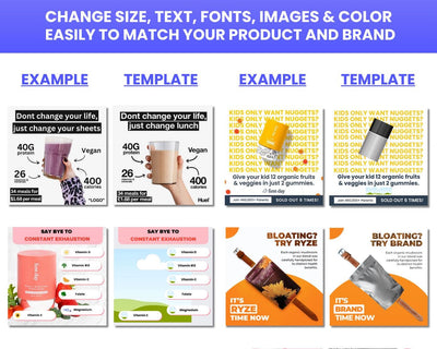 200+ Winning Static Ad Canva Templates for Beauty & Health Supplements