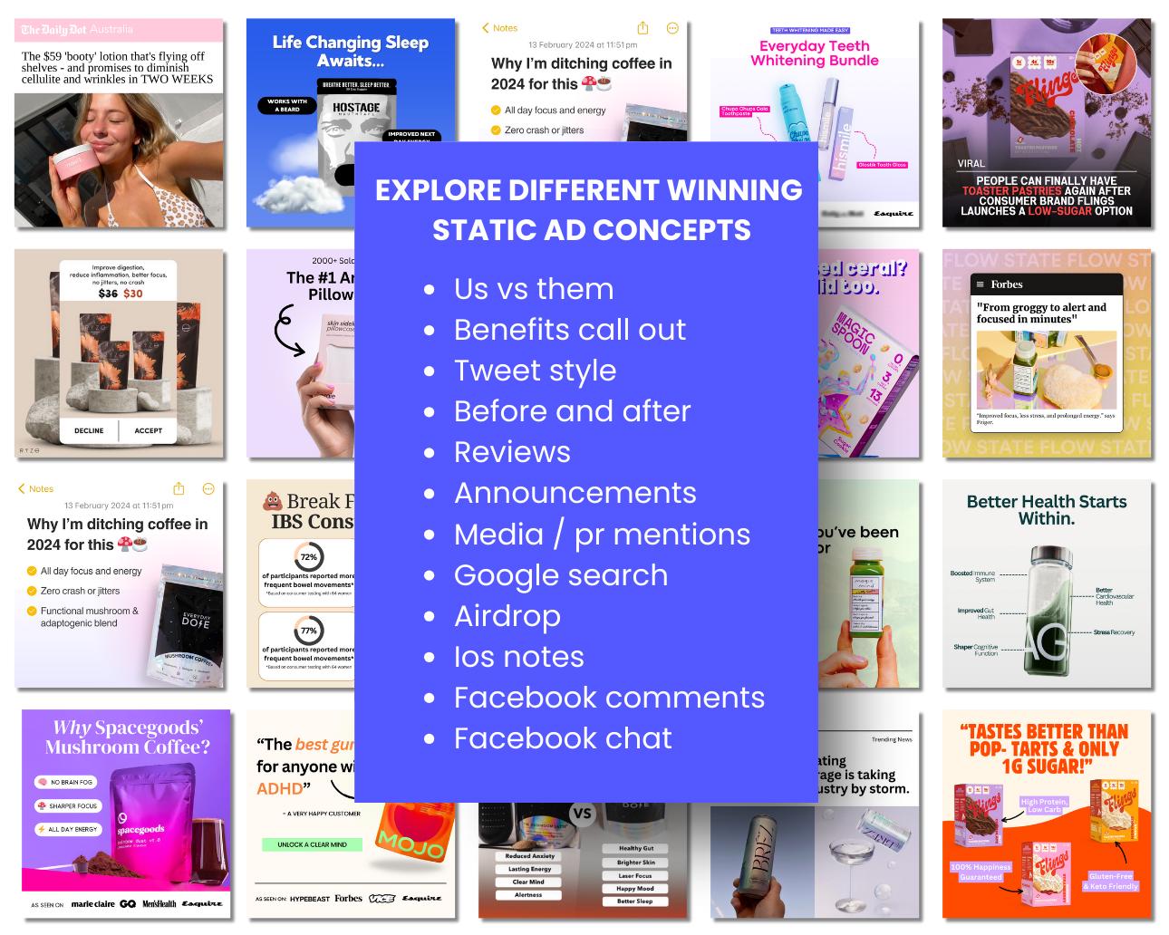 200+ Winning Static Ad Canva Templates for Beauty & Health Supplements