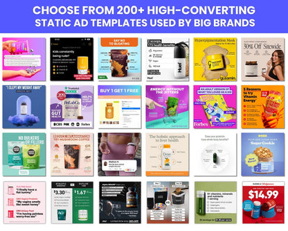 200+ Winning Static Ad Canva Templates for Beauty & Health Supplements