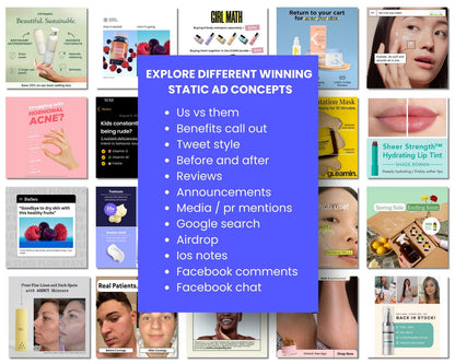 160+ Winning Static Ad Canva Templates for Skincare Products