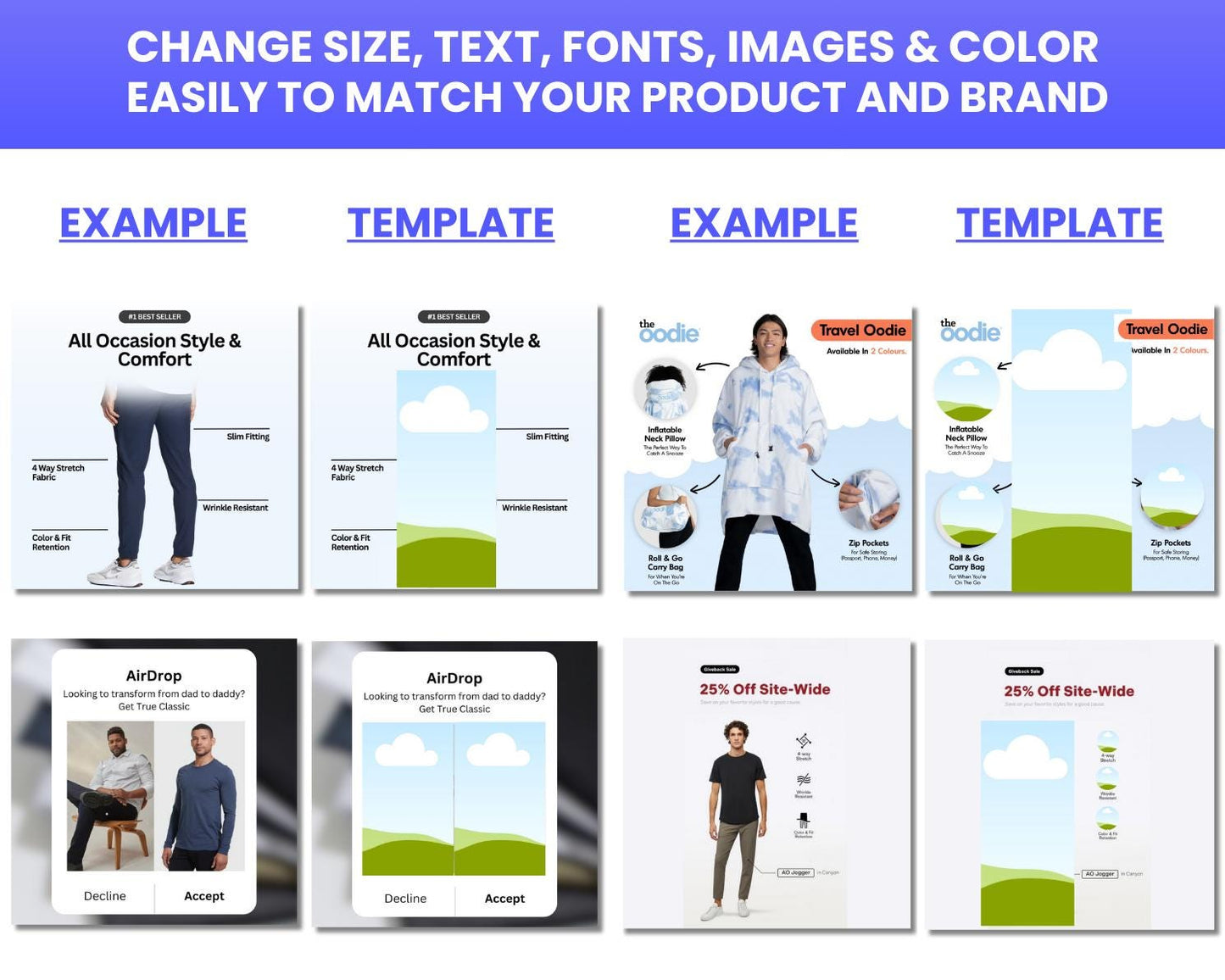 135+ Winning Static Ad Canva Templates for Men & Women Clothing & Fashion Brands