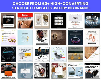 60+ Winning Static Ad Canva Templates for Jewelries & Accessories
