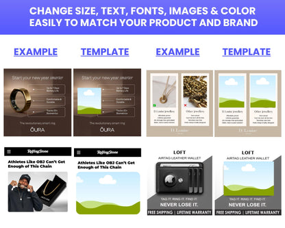 60+ Winning Static Ad Canva Templates for Jewelries & Accessories