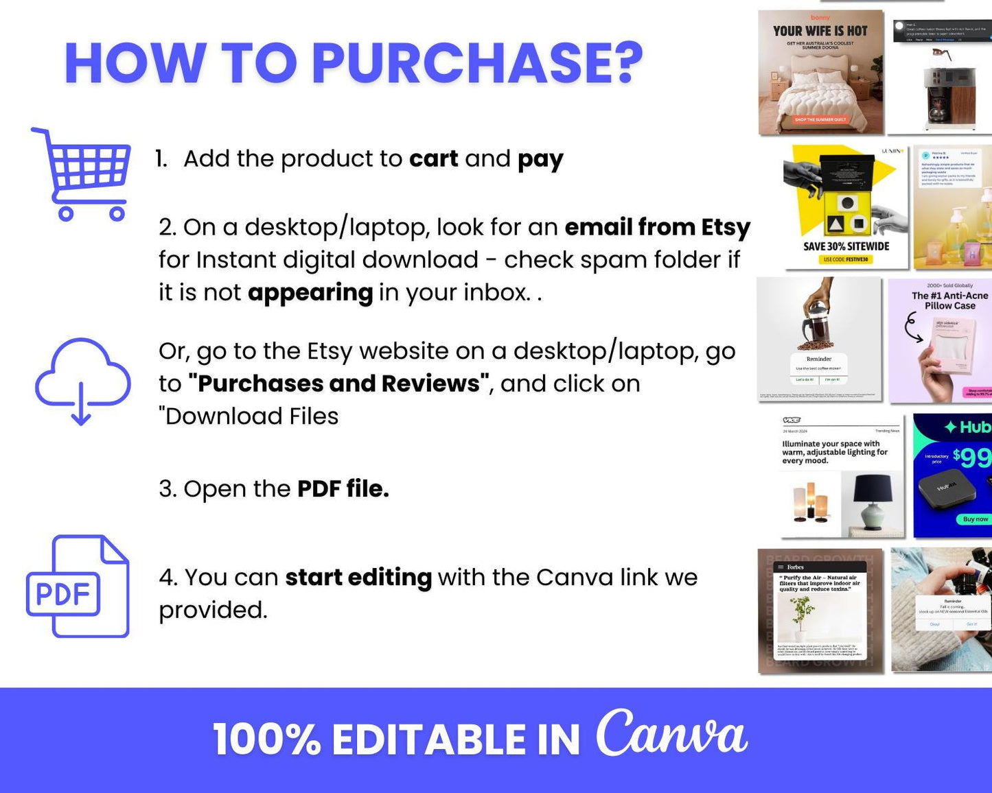 100+ Winning Static Ad Canva Templates for Home & Garden