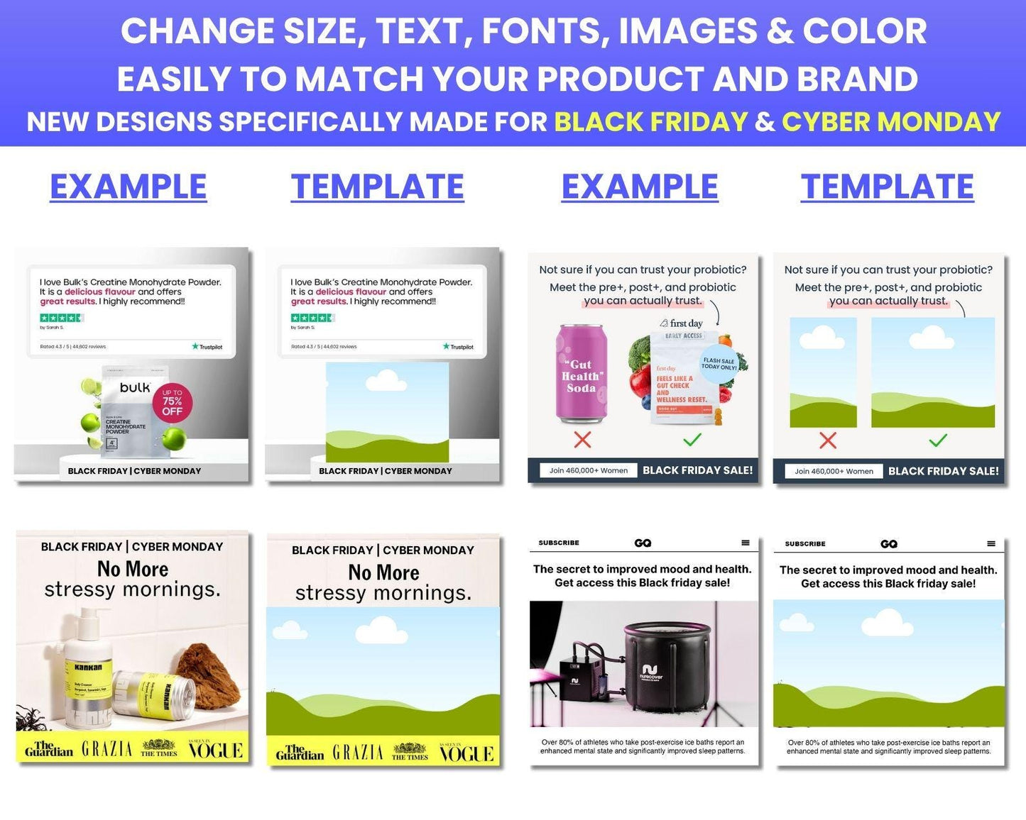 100+ BFCM Winning Static Ad Canva Templates