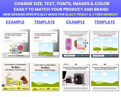 100+ BFCM Winning Static Ad Canva Templates