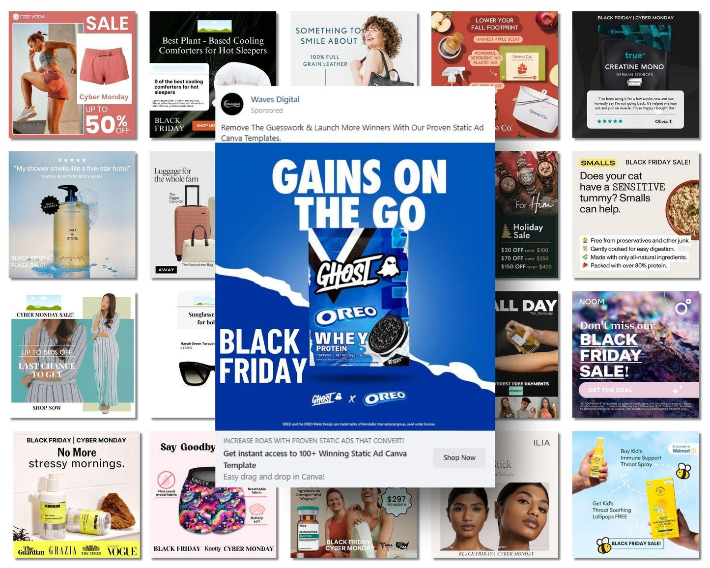 100+ BFCM Winning Static Ad Canva Templates