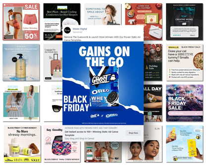 100+ BFCM Winning Static Ad Canva Templates