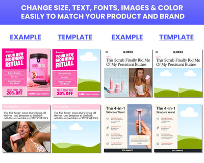 200+ Winning Static Ad Canva Templates for Beauty & Self Care Product /  Device