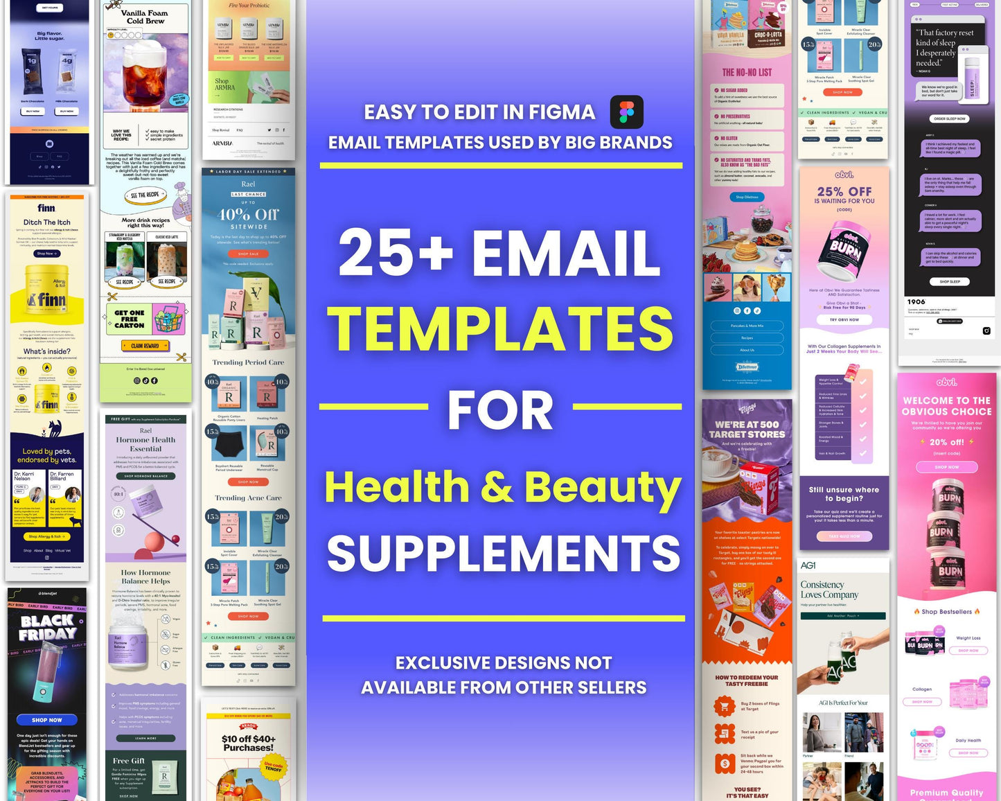 200+ Figma Email Templates for Health & Beauty Supplements