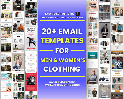 130+ Figma Email Templates for Men & Women Clothing / Fashion Brand