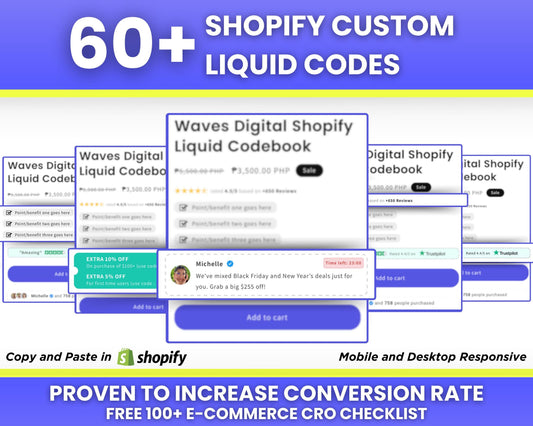 60+ Shopify Custom Liquid Codes for Store Optimization & Higher Conversions