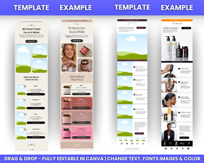 130+ Canva Email Templates for Beauty and Self Care Product Device