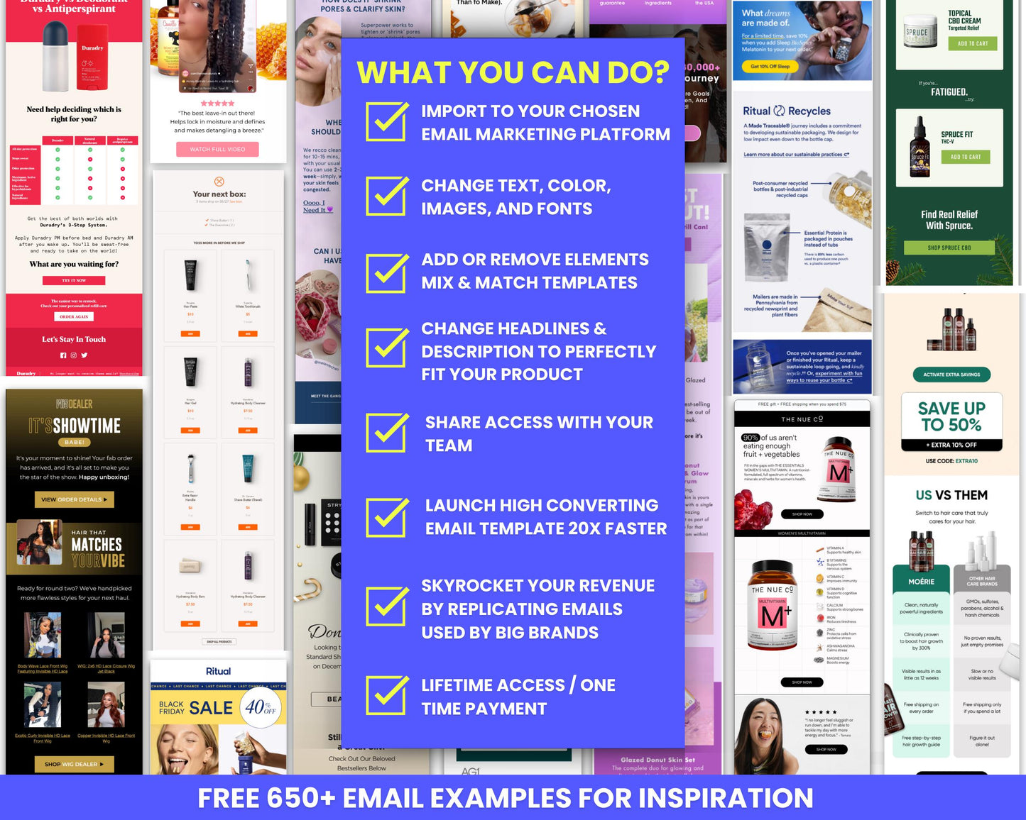 130+ Canva Email Templates for Beauty and Self Care Product Device