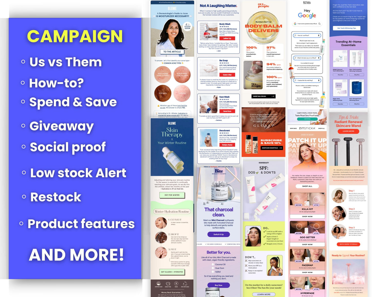 100+ Canva Email Templates for Skincare Products